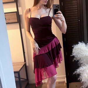 Asymmetrical Two-Tone Dress